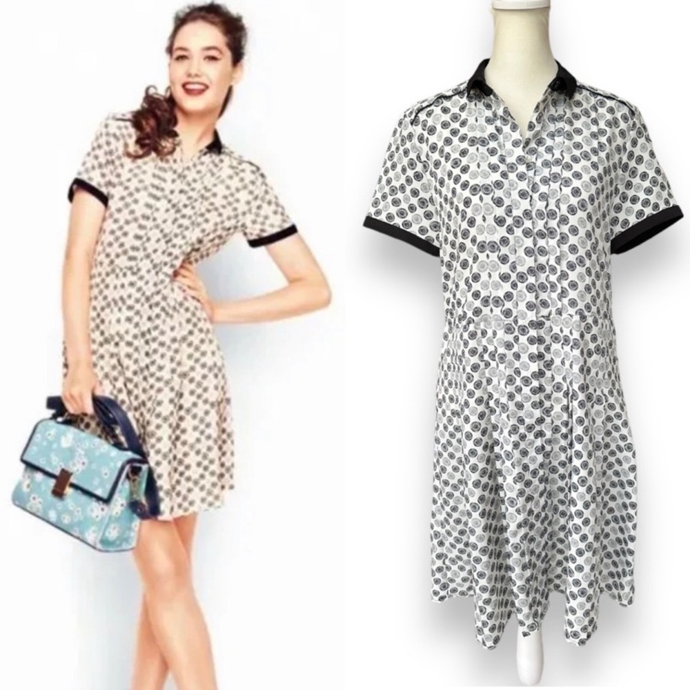 New Jason Wu For Target Black & White Bicycle Wheel Print Skater Dress | Medium